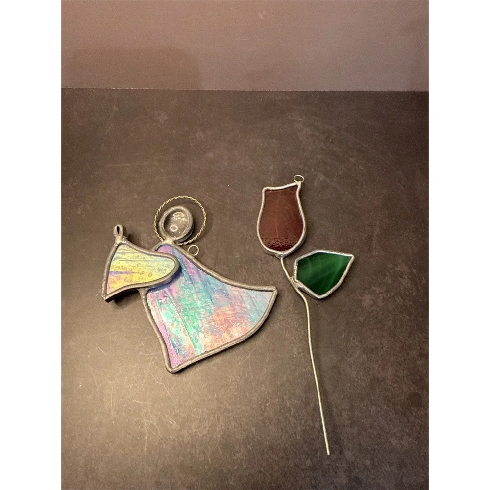 2 Hanging -Small Suncatchers -Angel And Flower‎